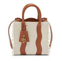 Palm Angels Mini Palm Beach Brown/White Tote Bag (MSRP: $760)