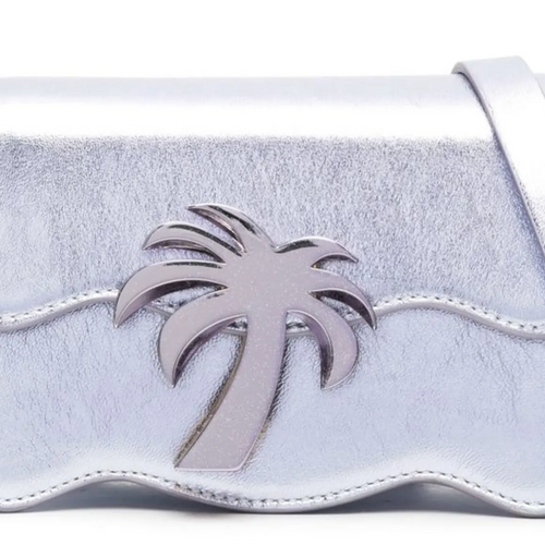 Palm Angels Palm Beach Mini Sparkly Silver PM Bag (MSRP: $1,675)