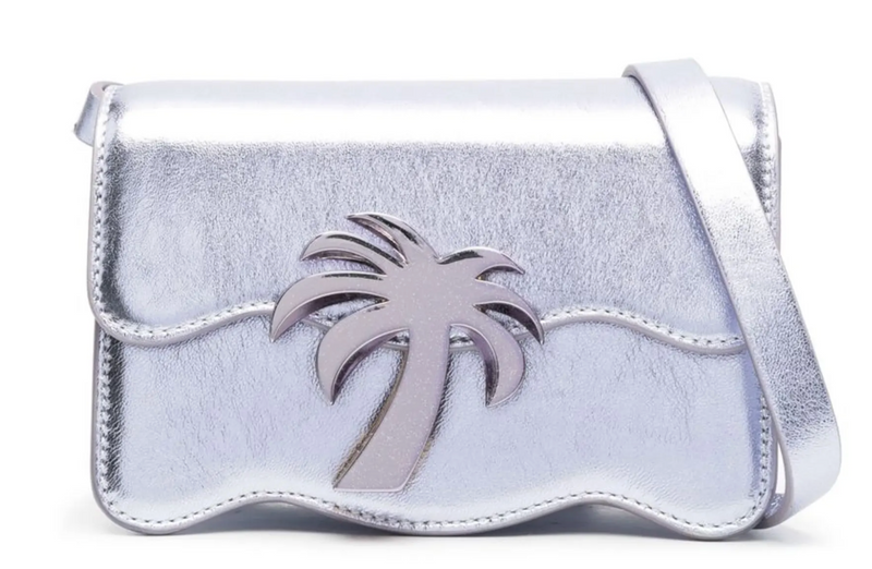 Palm Angels Palm Beach Mini Sparkly Silver PM Bag (MSRP: $1,675)