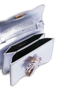 Palm Angels Palm Beach Mini Sparkly Silver PM Bag (MSRP: $1,675)
