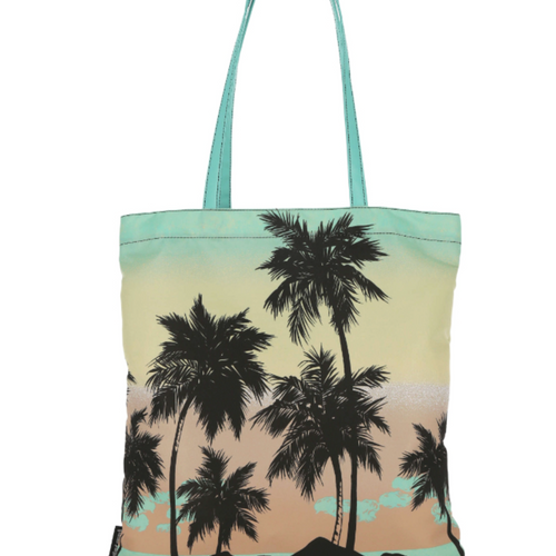 Palm Angels Green Palm Sunset Tote Shopping Bag (MSRP: $600)