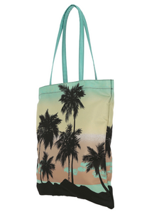 Palm Angels Green Palm Sunset Tote Shopping Bag (MSRP: $600)
