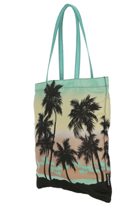 Palm Angels Green Palm Sunset Tote Shopping Bag (MSRP: $600)
