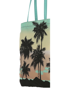 Palm Angels Green Palm Sunset Tote Shopping Bag (MSRP: $600)