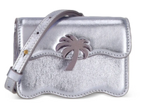 Palm Angels Metallic Silver Leather Micro Crossbody Bag (MSRP: $740)