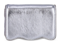 Palm Angels Metallic Silver Leather Micro Crossbody Bag (MSRP: $740)