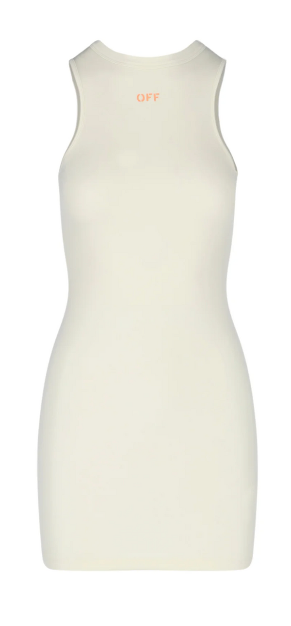 Off-White Womens Sleek Rowing Dress White 36 Brand New