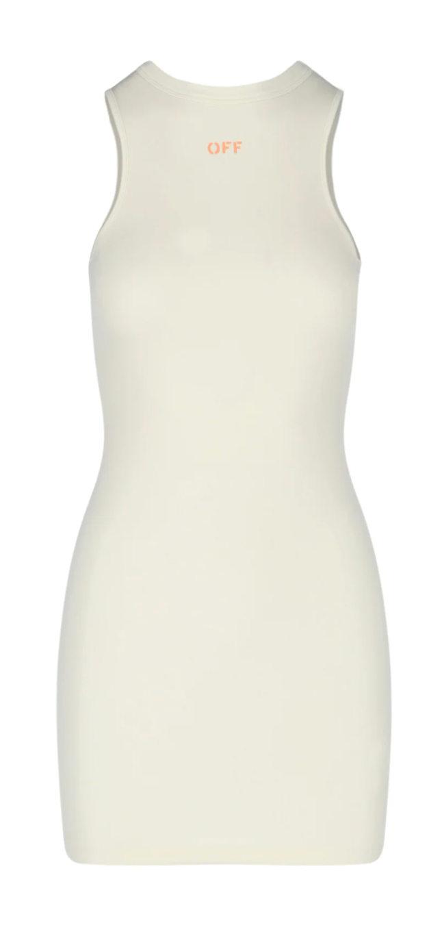 Off-White Womens Sleek Rowing Dress White 36 Brand New