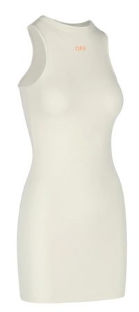 Off-White Womens Sleek Rowing Dress White 36 Brand New