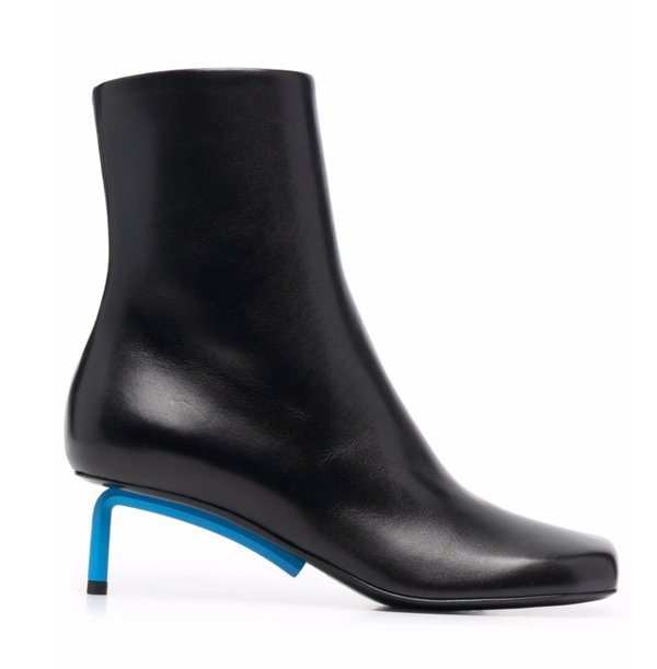Off-White Nappa Grad High Allen Ankleboot Black Blue 37 Brand New Womens
