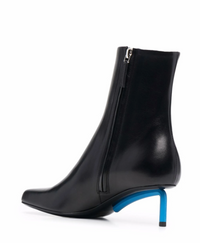 Off-White Nappa Grad High Allen Ankleboot Black Blue 36 Brand New Womens