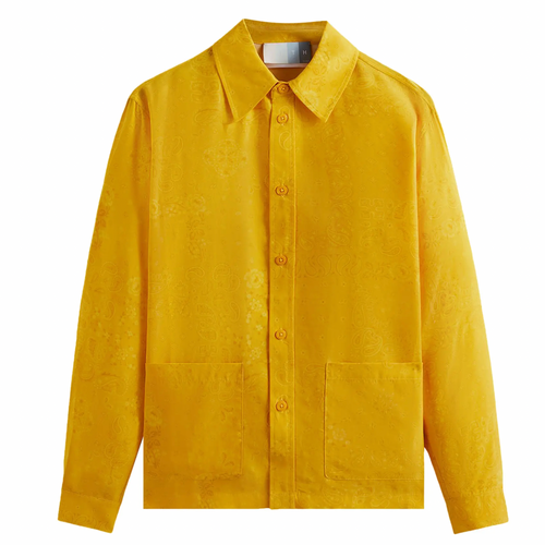 Kith Cupro Linen L/S Boxy "Opulence" Collared Overshirt Size Large