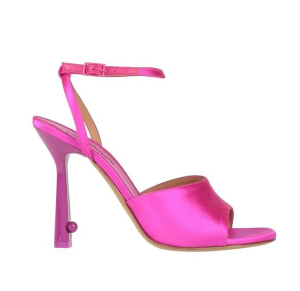 Off-White Womens Pop Paperclip HIgh Sandal Fuchsia 36 Brand New