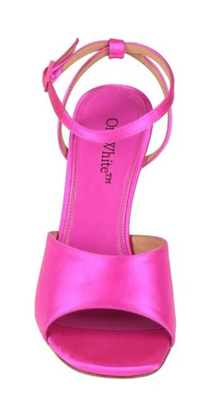 Off-White Womens Pop Paperclip HIgh Sandal Fuchsia 38 Brand New