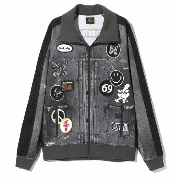 Needles X Midnight Studios Black Wash Track Jacket Size XL
