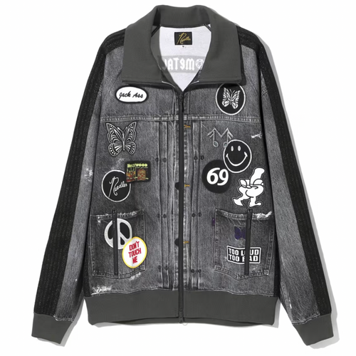 Needles X Midnight Studios Black Wash Track Jacket Size XL