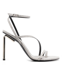 Off-White Womens Allen Glitter 110mm Leather Sandals 36 Brand New