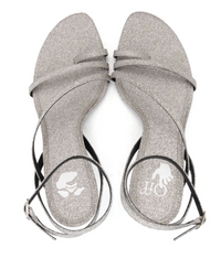 Off-White Womens Allen Glitter 110mm Leather Sandals 36 Brand New