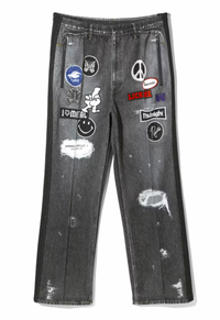 Needles X Midnight Studios Black Wash Track Pants Size XL