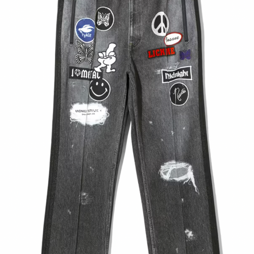 Needles X Midnight Studios Black Wash Track Pants Size XL
