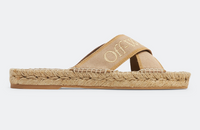 Off-White Bookish Criss-Cross Espadrille Sandals 36 Brand New