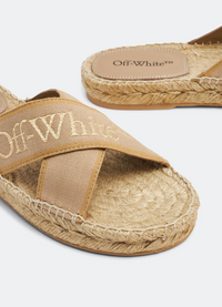 Off-White Bookish Criss-Cross Espadrille Sandals 36 Brand New