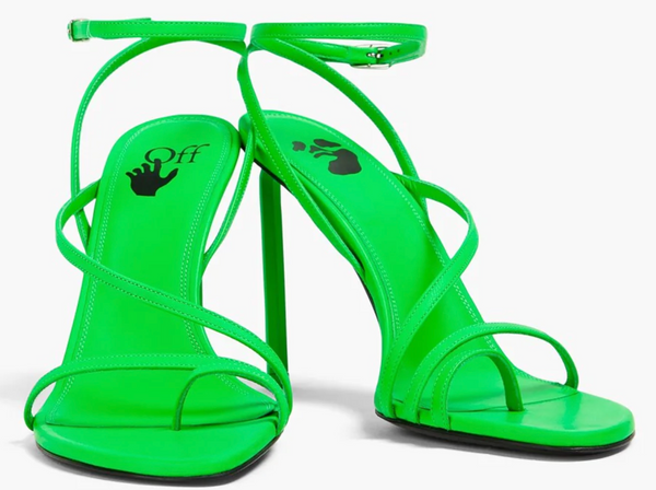 Off-White Allen 110mm Strappy Sandals Green 36 Brand New