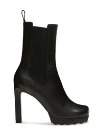 Off-White Womens Calf Sponge High Chelsea Boot Black 36 Brand New