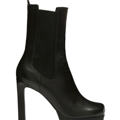 Off-White Womens Calf Sponge High Chelsea Boot Black 36 Brand New