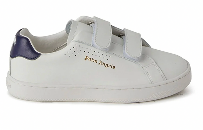 Palm Angels Boy's Palm 1 Velcro Strapped White/Navy Sneakers Size 24 (7C)