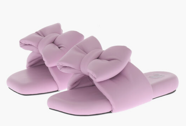 Off-White Womens Nappa Bow Padded Slipper Lilac 36 Brand New