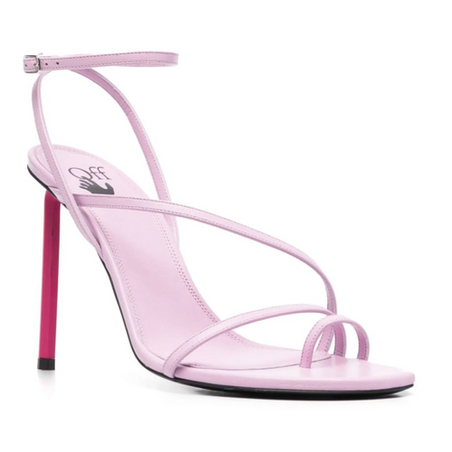 Off-White Womens Allen 110mm Strappy Sandals Pink Fuchsia 36 Brand New