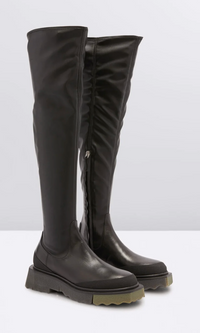 Off-White Womens Calf Stretch Sponge Cuissard Boots 37 Brand New