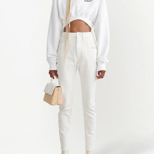 OFF-WHITE Women's Corporate Skinny White Jeans Size 27