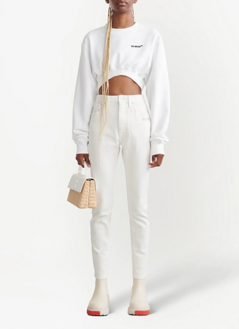 OFF-WHITE Women's Corporate Skinny White Jeans Size 27