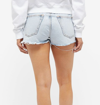 OFF-WHITE Women's Corporate Blue/White Denim Shorts Size 25