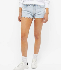 OFF-WHITE Women's Corporate Blue/White Denim Shorts Size 25