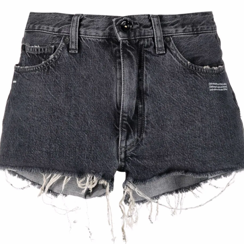 OFF-WHITE Women's Corporate Dark Grey Shorts Size 26