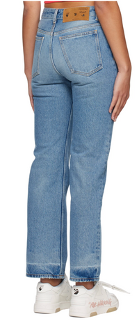 OFF-WHITE Corporate 90's Fit Blue Denim Jeans Size 25