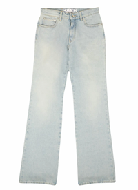 OFF-WHITE Women's Bleach Baby Baggy Chino Light Blue Jeans Size 26