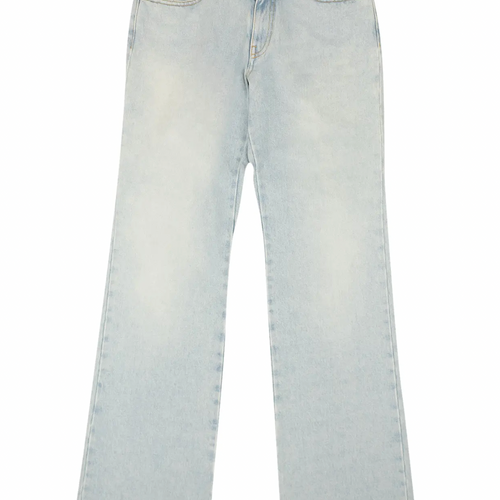 OFF-WHITE Women's Bleach Baby Baggy Chino Light Blue Jeans Size 25