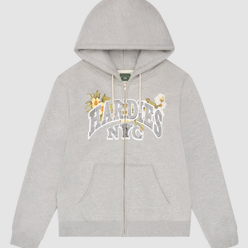 Denim Tears X Hardies NYC Grey Zip-Up Hoodie Size Large