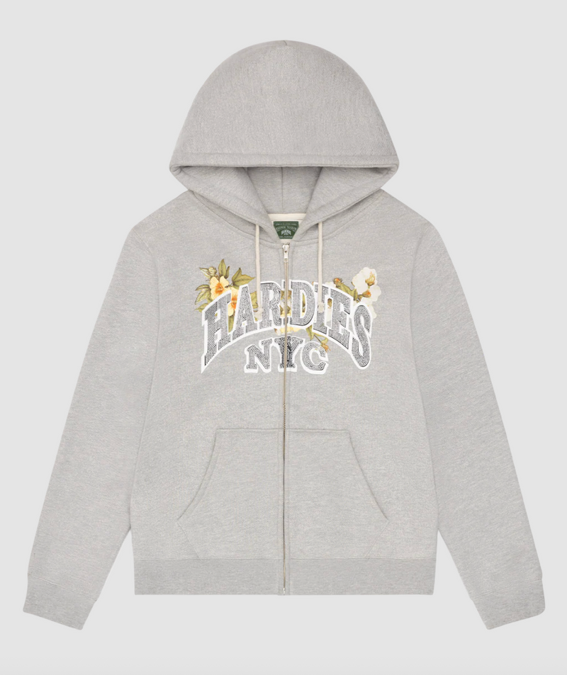 Denim Tears X Hardies NYC Grey Zip-Up Hoodie Size Medium
