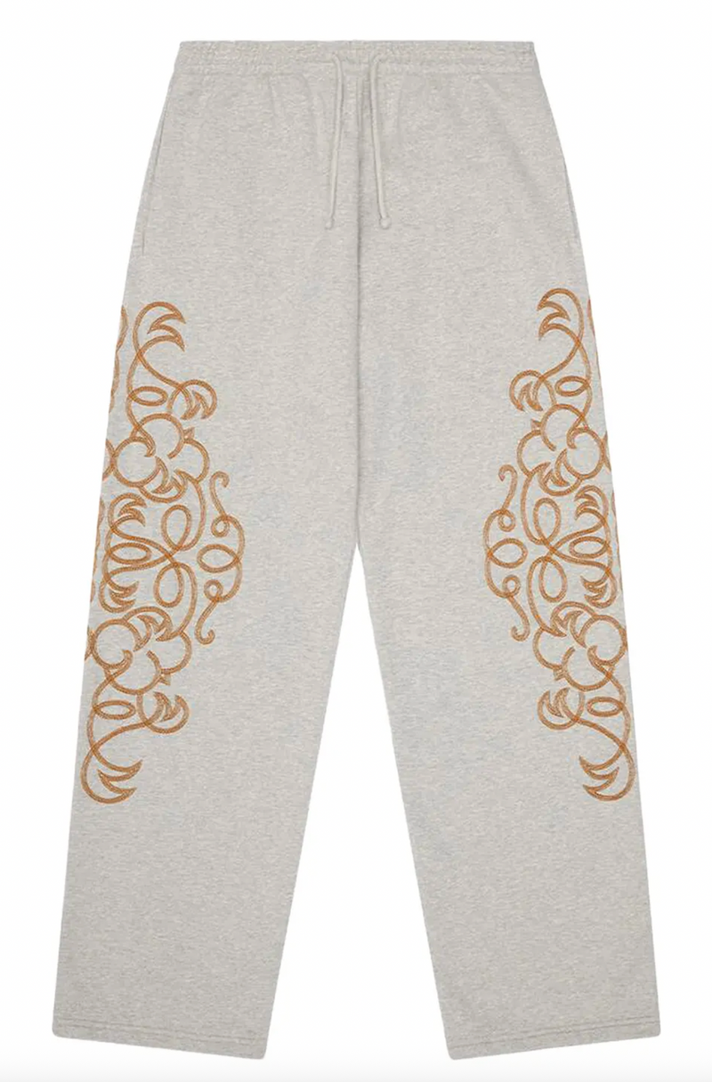 Denim Tears Western Embroidered Grey Sweatpants Size XL
