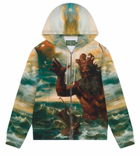 Denim Tears Poseidon's Revenge Multi-Color Zip-Up Hoodie Size Medium