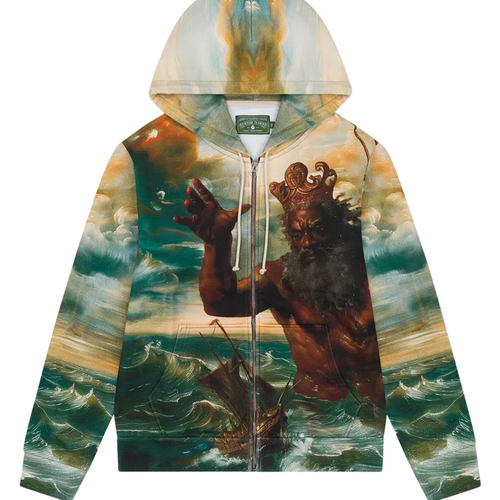 Denim Tears Poseidon's Revenge Multi-Color Zip-Up Hoodie Size Large