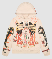 Denim Tears Cream Tattoo Pullover Hoodie Size Medium