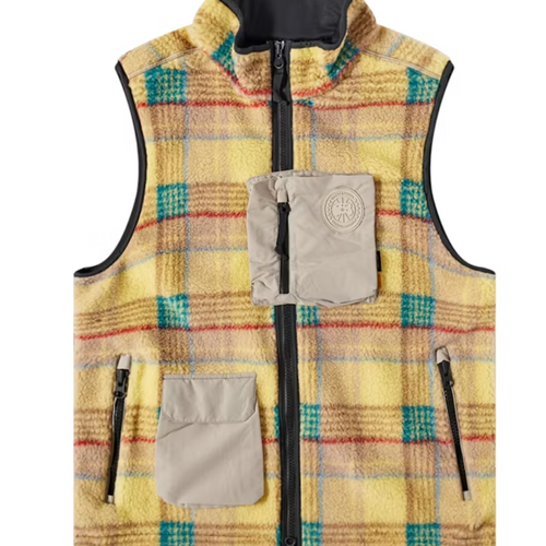 Canada Goose x NBA with UNION Legion Fleece Vest Tartan Gold Large Brand New