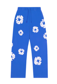 Denim Tears Cotton Wreath Blue Open Hem Sweatpants Size XXL
