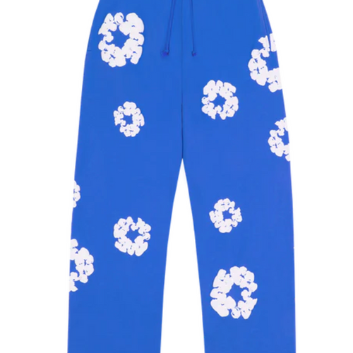 Denim Tears Cotton Wreath Blue Open Hem Sweatpants Size Large